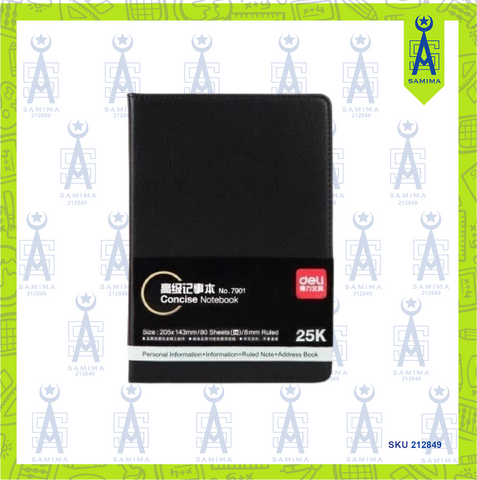 DELI 7901 CONCISE (LEATHER COVER) NOTEBOOK A5