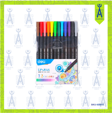 DELI Q900-12 LINKUS FINE LINER 0.45MM 12'S