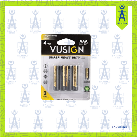 VUSIGN L206 AAA BATTERIES 4'S / CARD