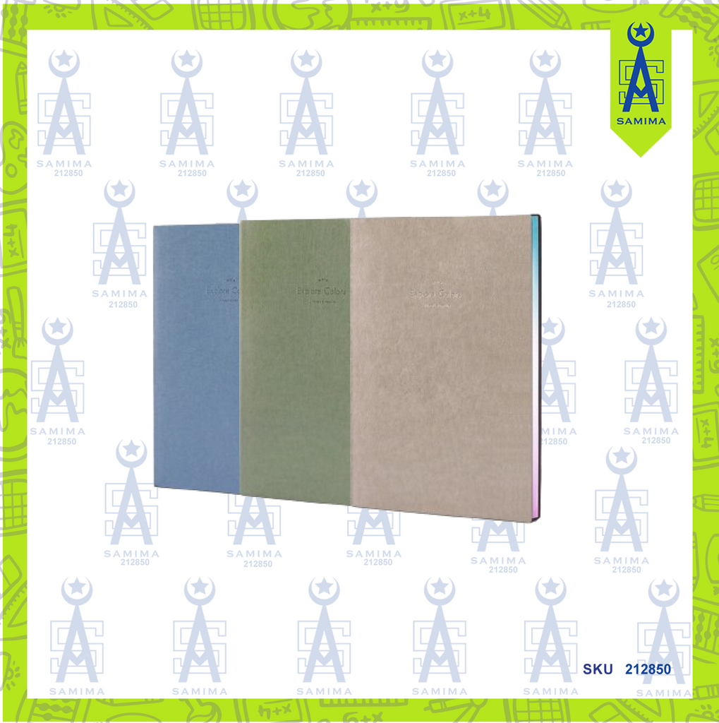 DELI 22246 LEATHER COVER NOTE BOOK A5 80GSM 112'S – Samima