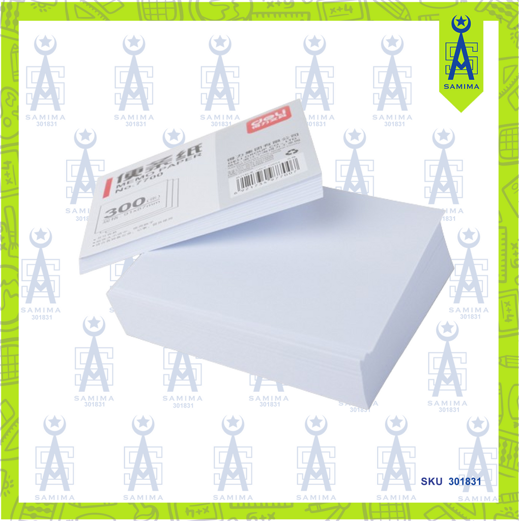 DELI 7700 NOTE PAD MEMO CUBE 91 X 87MM 300'S – Samima