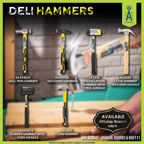 DELI DL5340 INSTALLATION HAMMER WITH STEEL HANDLE