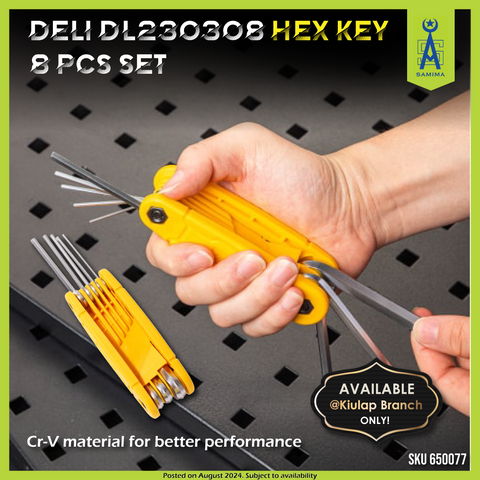 DELI DL230308 HEX KEY 8 PCS SET