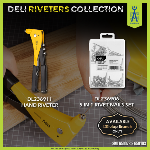 DELI DL236906 5 IN 1 RIVETER NAILS SET