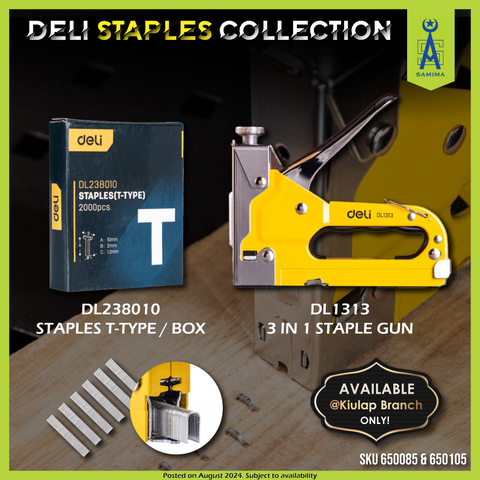 DELI DL1313 3 IN 1 STAPLE GUN