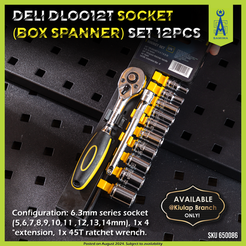 DELI DL0012T SOCKET (BOX SPANNER) SET 12PCS