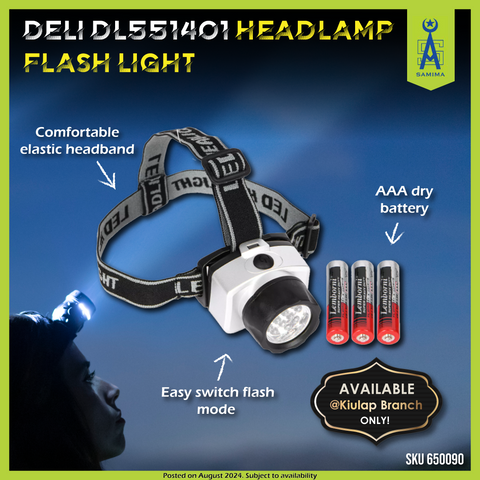 DELI DL551401 HEADLAMP FLASH LIGHT