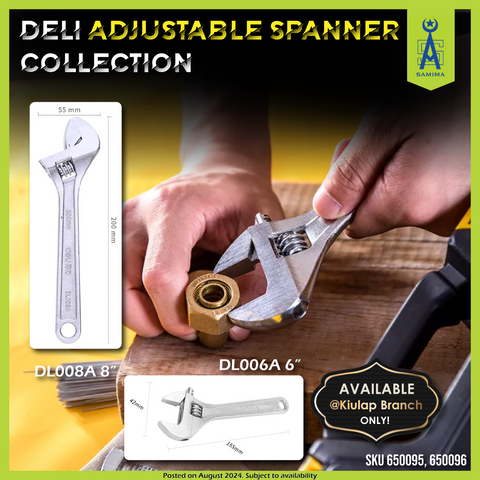 DELI DL008A  ADJUSTABLE SPANNER 8''