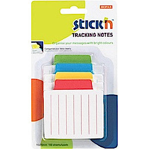 Hopax Stick'n Repositionable Lined Tracking Notes