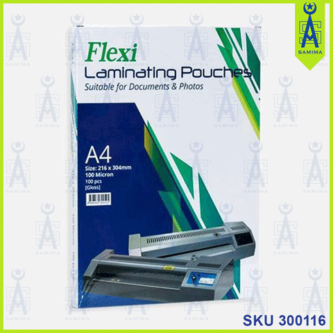 FLEXI LAMINATING POUCH A4 220MMX304MM 100'S/BOX
