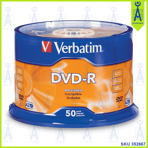 VERBATIM DVD-R 4.7GB 16X 120MIN 50 PCS / PKT