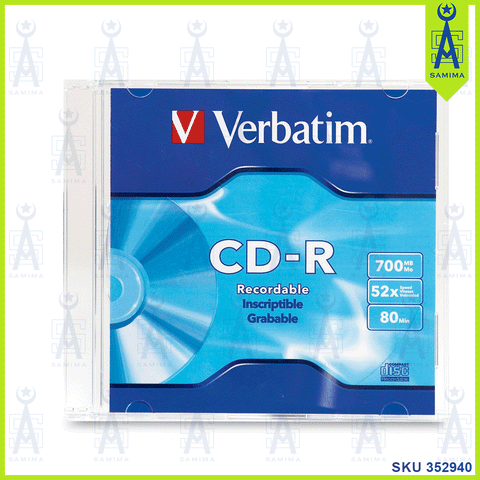 VERBATIM CD-R 700 MB 52X 80 MIN 1'S