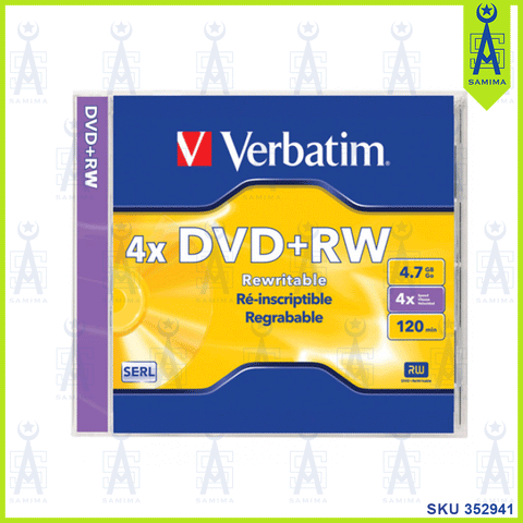 VERBATIM 4X DVD+RW 4.7GB 120MIN 1'S