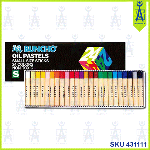 BUNCHO OIL PASTELS SMALL SIZE STICKS 24 COLOURS