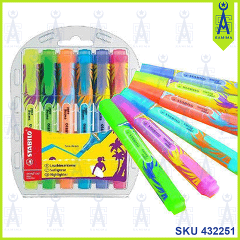 Highlighter STABILO swing cool - pack of 4 colors