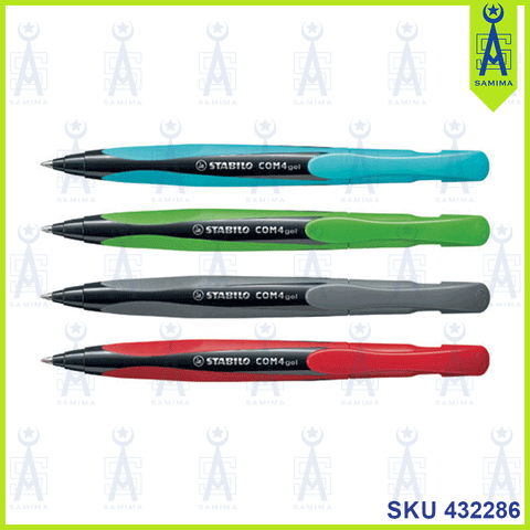 STABILO COM4 BALL PEN 0.5MM BLU,RED&GREEN