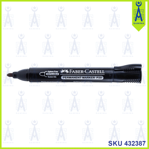 FABER CASTELL PERMANENT MARKER P20-254199 BLACK