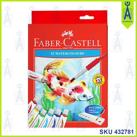 FABER CASTELL 121004N WATER COLOUR 12 X 12ML