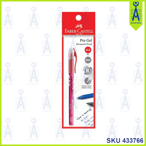 FABER CASTELL PRO GEL DOCUMENT PROOF PEN 0.5 RED