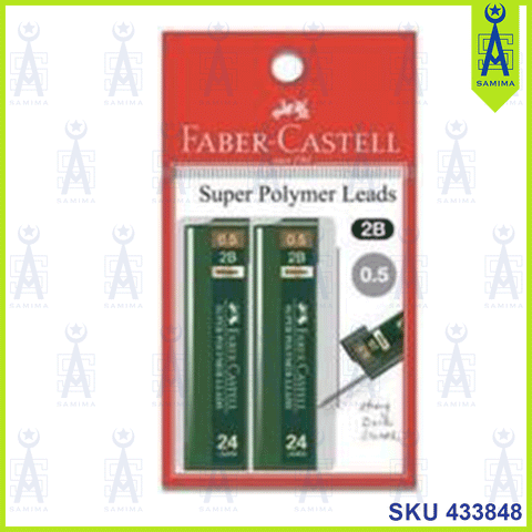 FABER CASTELL SUPER POLYMER LEADS 0.5 2B 2'S PB