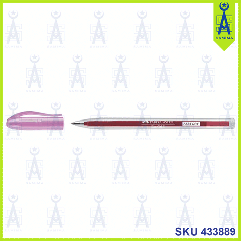 FABER CASTELL ECO GEL 5 RED BALL PEN 0.5MM