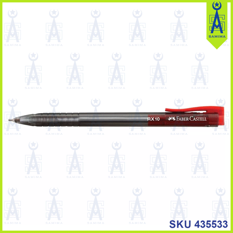 FABER CASTELL BALL PEN RX10 1.0MM RED