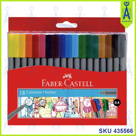 FABER CASTELL 555818 CONNECTOR FINELINER 18'S