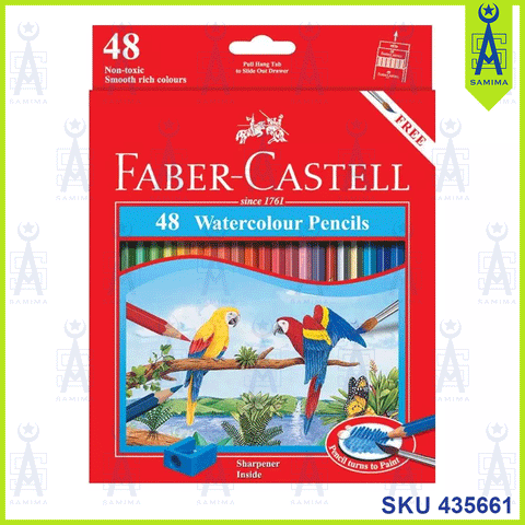 FABER CASTELL WATER COLOUR PENCILS 48'S 114468
