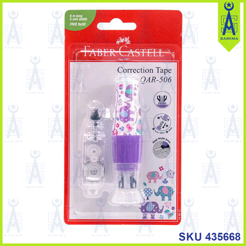 FABER CASTELL 169637 CORRECTION TAPE+REFILL PURPLE