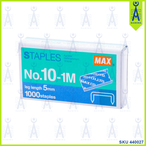 MAX STAPLER STAPLES NO 10 - 1M 5 MM MINI 1000 STAPLES OFFICE & HOME