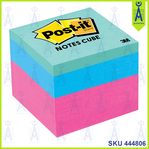 3M Post-it Notes Cube, 2 in x 2 in, Pink Wave, 400 Sheets/Cube