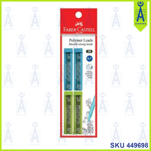 FABER CASTELL POLYMER PENCIL LEAD 0.7MM 4'S