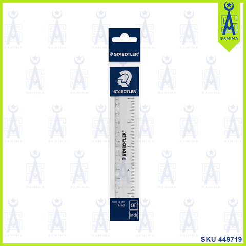 STAEDTLER PVC TRANSPARENT RULER 15CM 562 15PB
