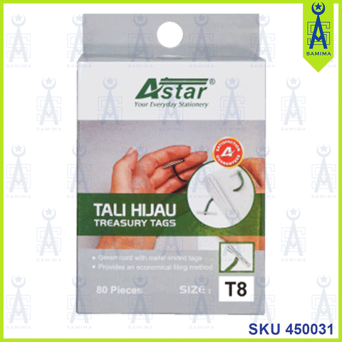 ASTAR TREASURY TAGS (TALI HIJAU) T8