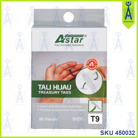 ASTAR TREASURY TAGS (TALI HIJAU) T9