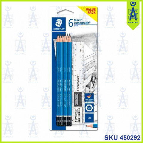 STAEDTLER VALUE PACK 6 MARS PENCIL ERASER SHARP