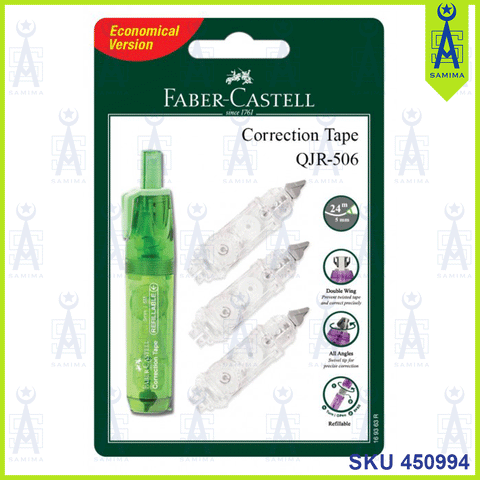 FABER CASTELL 169363R CORRECTION TAPE + 3 REFILL