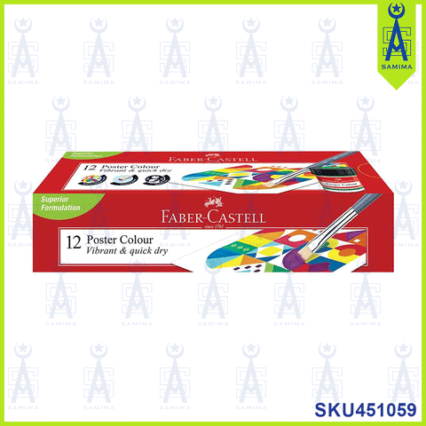 FABER CASTELL 171012 POSTER COLOUR 12'S