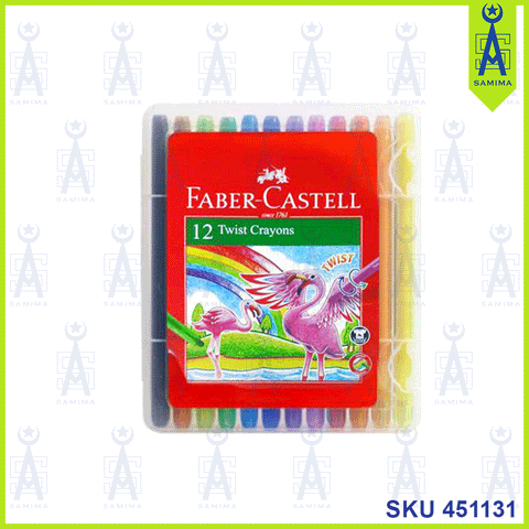 FABER CASTELL 520612 TWIST CRAYONS 12'S