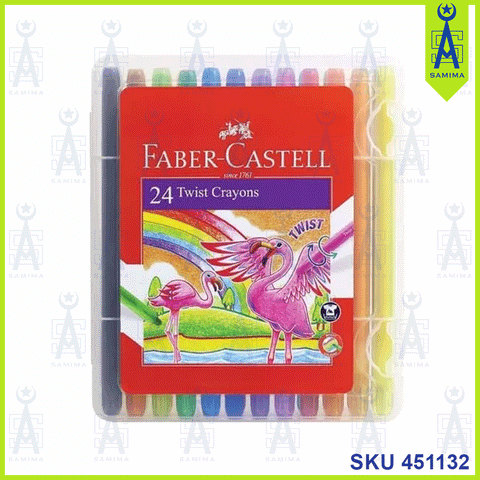 FABER CASTELL 520624 TWIST CRAYONS 24'S