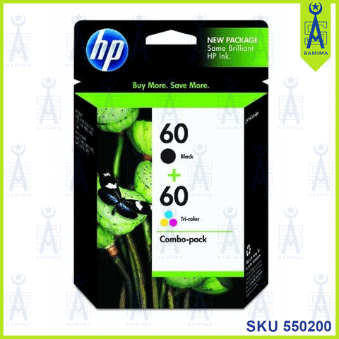 HP 60 BLACK + 60 TRI-COLOUR COMBO-PACK