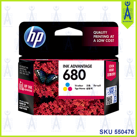 HP 680 INK CARTRIDGE COLOUR Samima
