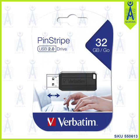 VERBATIM PIN STRIPE 32 GB BLACK PENDRIVE 2.0