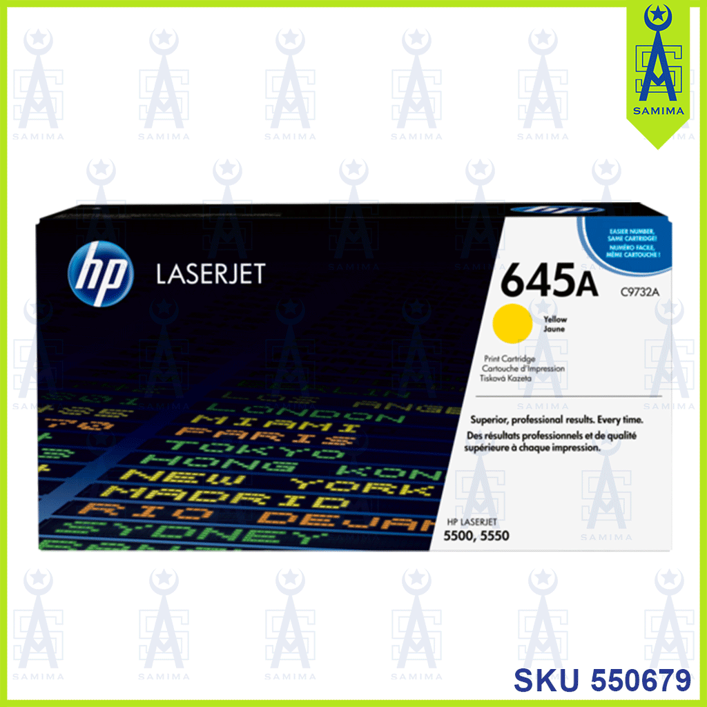 HP 645A TONER CARTRIDGE YELLOW C9732A – Samima