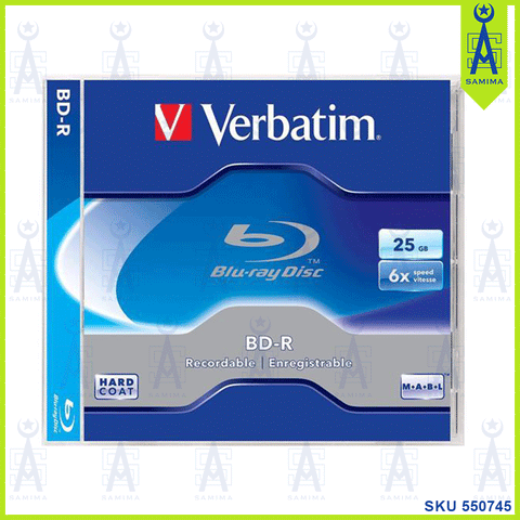 VERBATIM BLU-RAY DISC BD-R 25GB 1'S 43714