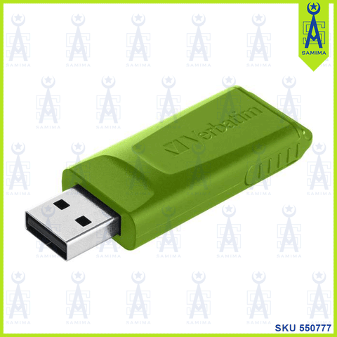 VERBATIM SLIDER USB 2.0 PENDRIVE GREEN 16GB 65804