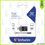 VERBATIM STORE N  GO DUAL USB 2.0 DRIVE 32GB 49843