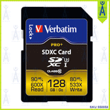 VERBATIM PRO + SDXC UHS-I MEMORY CARD 128GB 49198