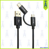 VERBATIM C TYPE MICRO USB-A  CABLE 2IN1 66045