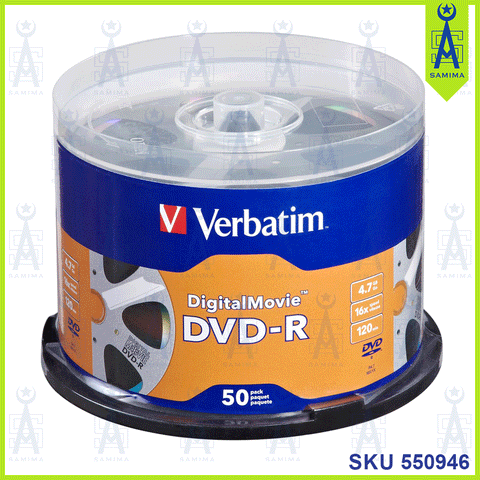VERBATIM  DIGITAL MOVIE DVD-R 4.7 GB 16X 120M 50PCS